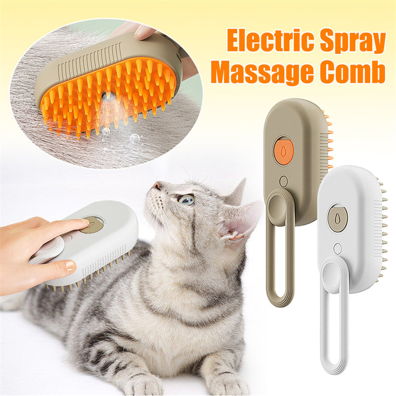 3-in-1 Electric Cat & Dog Steam Brush