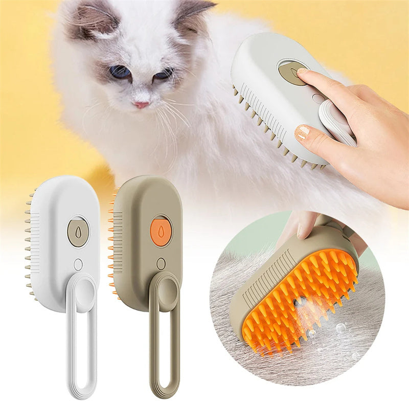 3-in-1 Electric Cat & Dog Steam Brush