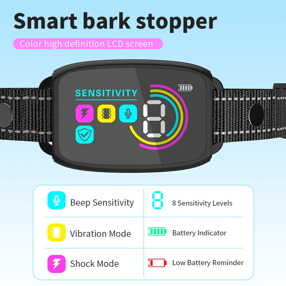 Smart Rechargeable Anti-Barking Dog Collar